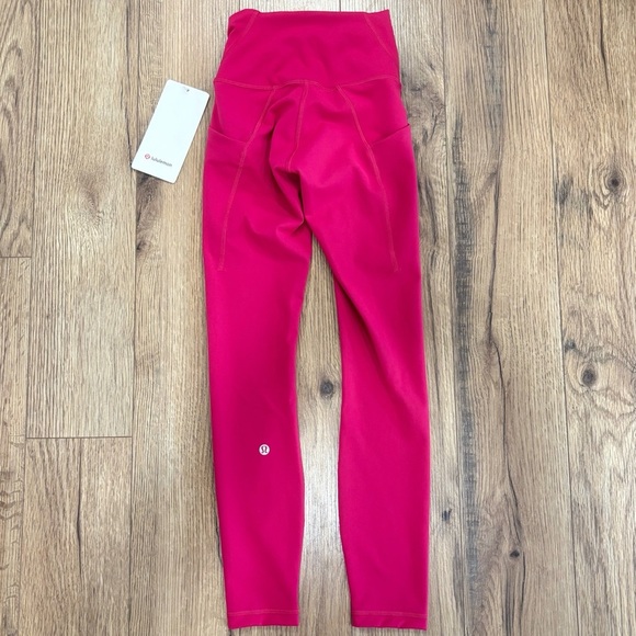 NWT Lululemon Wunder Train High Rise Tight With Pockets 25" In Passionate Size 0 - Picture 2 of 8